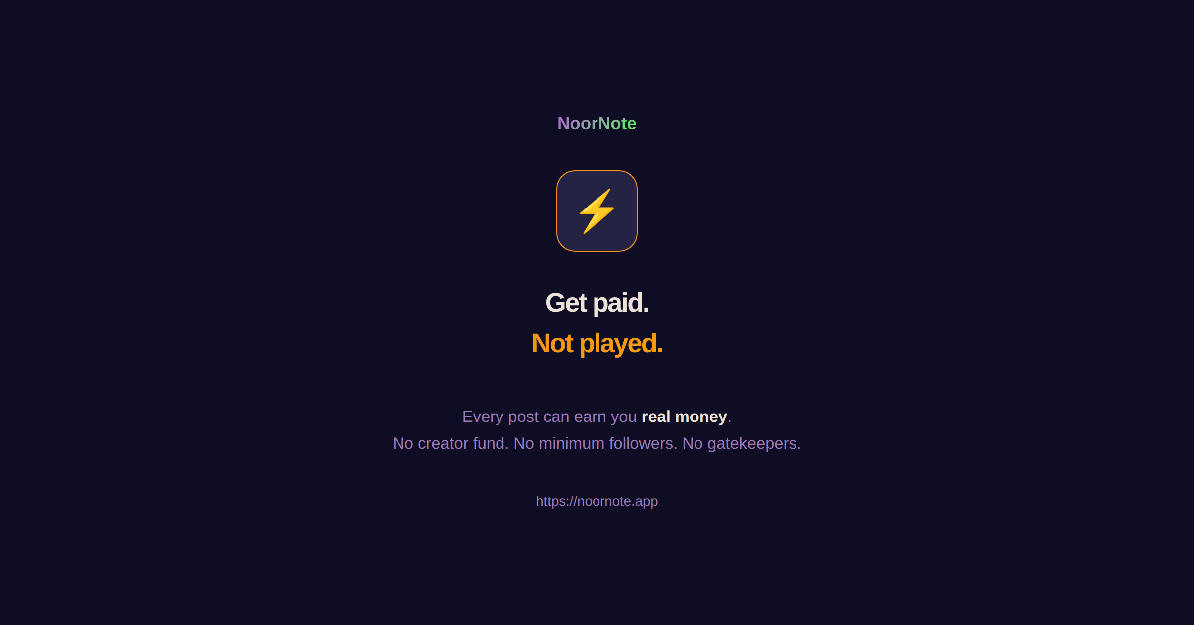 NoorNote Banner — Get Paid