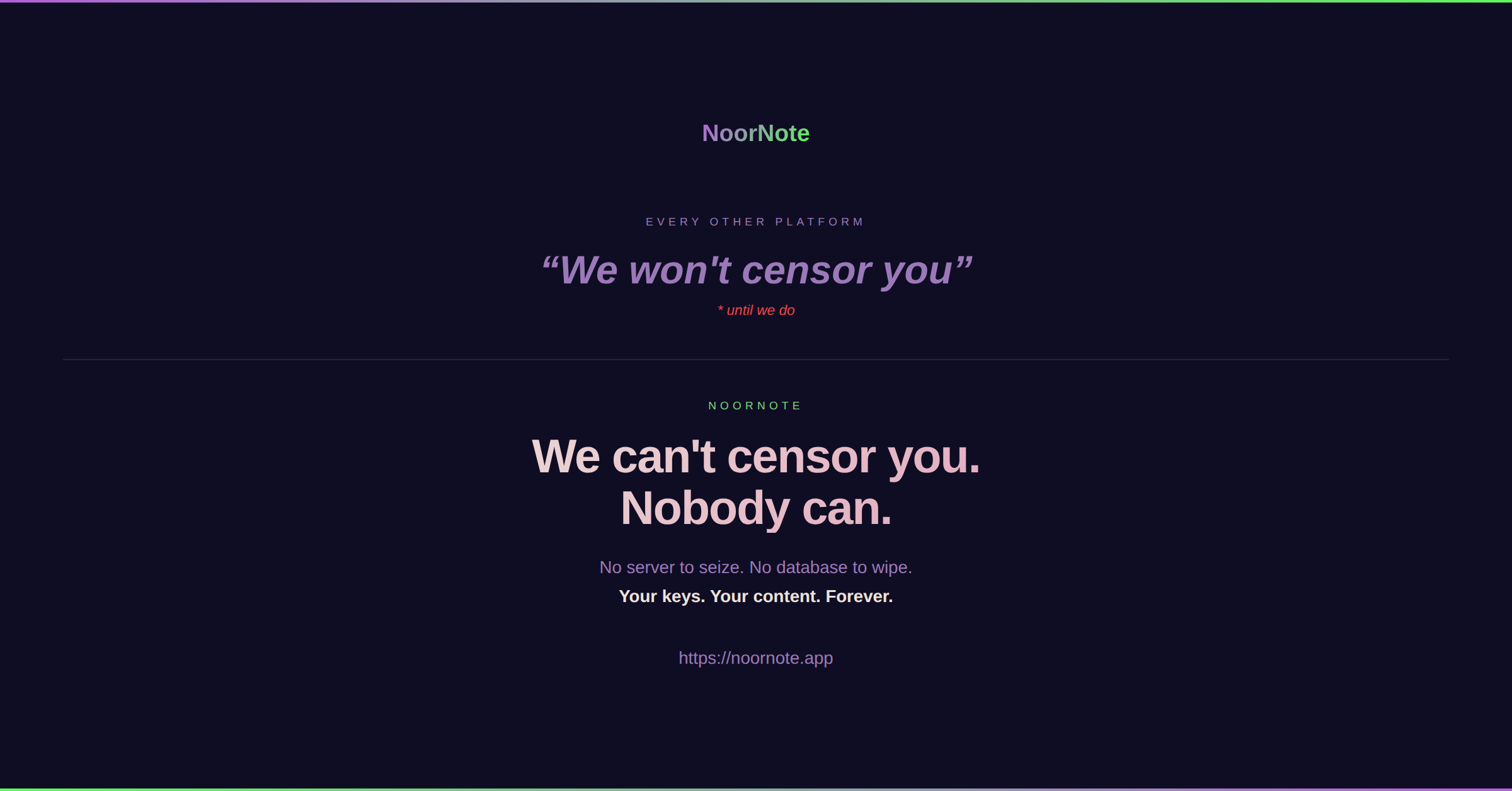 NoorNote Banner — Confrontation